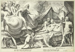 Mars ja Venus ovat yllättyneitä tekijältä Hendrick Goltzius
