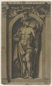 Merkurius Marcus (otsikko esineessä) tekijältä Hendrick Goltzius