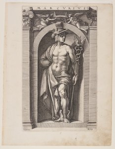 Mercurius, kahdeksasta pakanallisesta jumalasta tekijältä Hendrick Goltzius