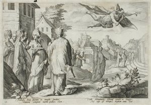 Merkurius rakastuu Herseen, Kekropsin tyttäreen tekijältä Hendrick Goltzius