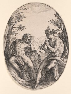 Mercury ja Argus tekijältä Hendrick Goltzius