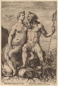 Neptunus ja amfitriitti tekijältä Hendrick Goltzius