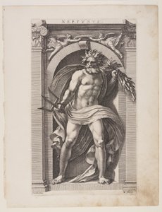 Neptunus, kahdeksasta pakanallisesta jumalasta tekijältä Hendrick Goltzius