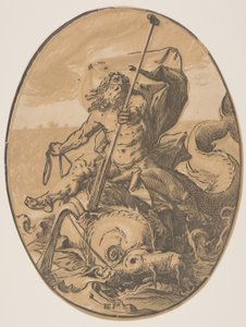Oseanos, jumaluuskirjasta Jumaluudet tekijältä Hendrick Goltzius