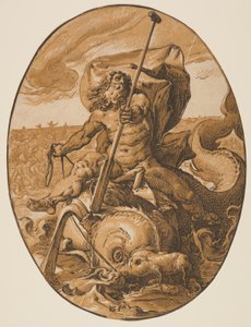 Oseanos, jumaluuskirjasta Jumaluudet tekijältä Hendrick Goltzius