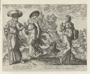 Orpa jättää Noomin ja Ruutin Ruthin historia (sarjan nimi) tekijältä Hendrick Goltzius
