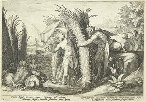 Pan ja Syrinx tekijältä Hendrick Goltzius