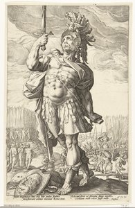 Publius Horatius De Romeinse helden (sarjan nimi) tekijältä Hendrick Goltzius