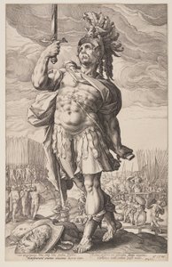 Publius Horatius, teoksesta Roomalaiset sankarit tekijältä Hendrick Goltzius