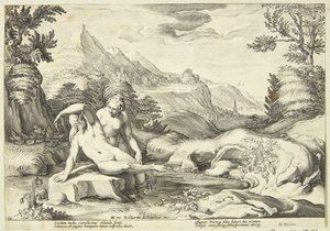 Salmacis ja Hermaphroditus tekijältä Hendrick Goltzius