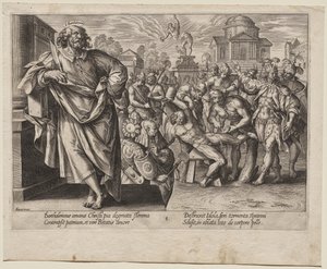 Pyhä Bartolomeus tekijältä Hendrick Goltzius