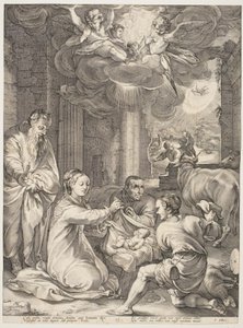 Paimenten palvonta tekijältä Hendrick Goltzius