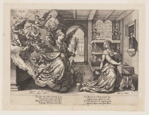 Marian ilmestys tekijältä Hendrick Goltzius