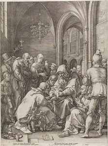 Ympärileikkaus, levy neljä kirjasta The Birth and Early Life of Christ tekijältä Hendrick Goltzius