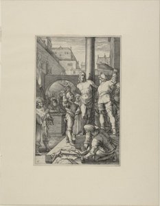 The Flagellation, levy kuusi Kristuksen kärsimyksestä tekijältä Hendrick Goltzius