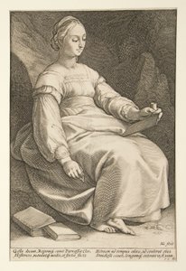 Yhdeksän muusaa: Clio, #4 9:n sarjassa tekijältä Hendrick Goltzius