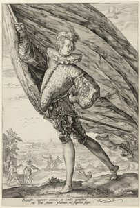 Standard Bearer, käännetty vasemmalle tekijältä Hendrick Goltzius