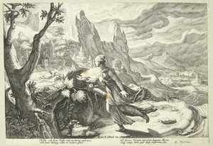 Leijona pelottaa tätä tekijältä Hendrick Goltzius