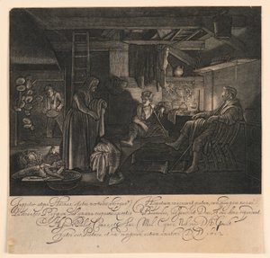 Jupiter ja Merkurius Philemonin ja Bauciksen vieraina tekijältä Hendrick Goudt
