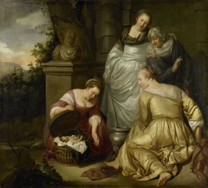 Erichthonius löysi Cecropsin tyttäret tekijältä Hendrick Heerschop