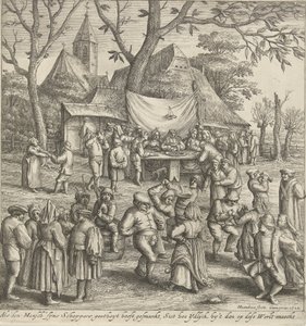 Maanviljelijän häät tekijältä Hendrick Hondius (I)
