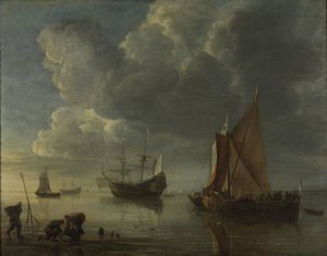 Tyyni meri, 1655-1657 tekijältä Hendrick Jacobsz. Dubbels