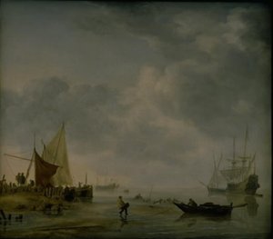Näkymä hollantilaiselle Roadsteadille tekijältä Hendrick Jacobsz Dubbels