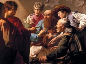 Pyhän Matteuksen kutsu (kuoli vuonna 61) (The Call Of Saint Matthew). Hänet edustettuna istuu Kapernaumin tullitoimistossa (Kapernaum, Kefar Nahum, Israelissa), Jeesus on nimennyt hänet ja seuraa häntä, hänestä tulee yksi hänen apostoleistaan ​​ja hän kirj