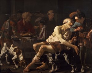 Rikas mies ja köyhä Lasarus, 1625