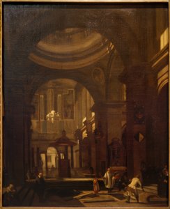 Katolisen katolisen kirkon sisätilat tekijältä Hendrick Jurianesz van Streek