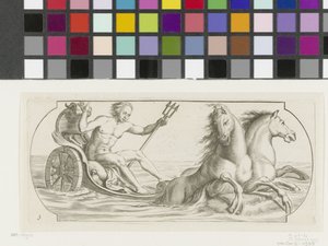 Neptú en un carro Acabat del Nouveau Livre des Dieux et Deeßes De la Marine Bouckje of Sea Gods and Goddesses (títol de la sèrie)