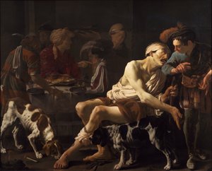 Rikas mies ja köyhä Lasarus tekijältä Hendrick ter Brugghen