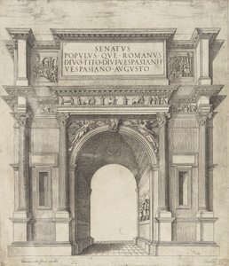 Rooman valtakunnan kansan senaatti Titus Vespasianuksen jumala Vespasianus Augustuksen poika tekijältä Hendrick van Schoel