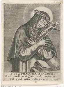 Pyhä Katariina Siena tekijältä Hendrick van Schoel