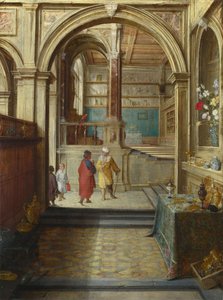 Kroisos ja Solon, n. 1610 tekijältä Hendrick van Steenwyck the Younger