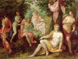 Diana ja Acteon, 1608 (öljy kuparille)