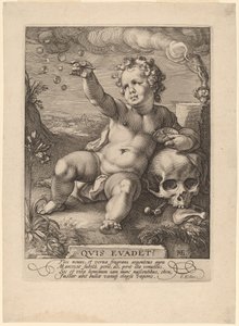 Ohimenevuuden allegoria ("Homo Bulla") tekijältä Hendrik Goltzius
