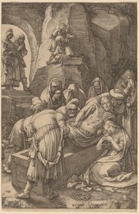 Kristuksen hautaaminen tekijältä Hendrik Goltzius