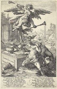 Fame and History, Roman Heroes, 1586 tekijältä Hendrik Goltzius