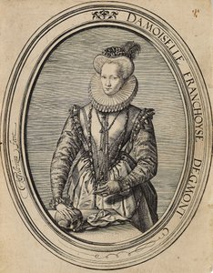 Françoise Luxemburgilainen, Gavren kreivitär, Dame de Fiennes 1495-1557, 1580. tekijältä Hendrik Goltzius
