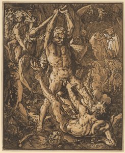 Hercules tappaa Cacuksen tekijältä Hendrik Goltzius
