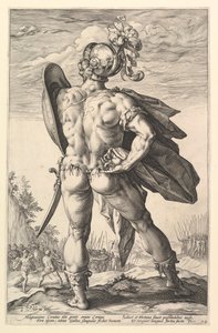 Marcus Valerius, sarjasta The Roman Heroes, 1586. tekijältä Hendrik Goltzius