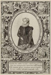 Charlotte of Bourbonin muotokuva, 1581 tekijältä Hendrik Goltzius