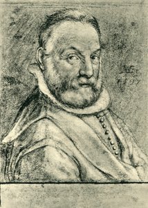 Partamiehen muotokuva, 1597, 1943. tekijältä Hendrik Goltzius