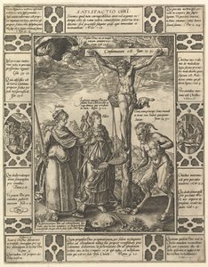 Satisfactio Christi, Allegorias of the Christian Faith, julkaisusta Christian ja Profane Allego.... tekijältä Hendrik Goltzius