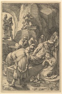 The Tombment, Kristuksen kärsimys, 1596. tekijältä Hendrik Goltzius