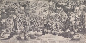 Jumalien juhla Cupidon ja Psychen häissä, 1587, 1587. tekijältä Hendrik Goltzius