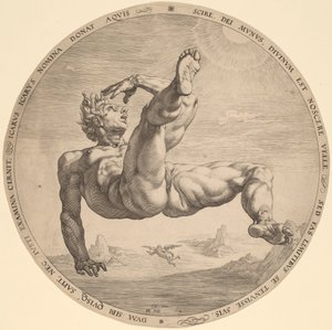 Icarus tekijältä Hendrik Goltzius, after Cornelis Cornelisz van Haarlem
