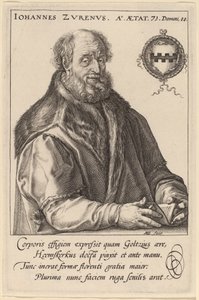Johannes Zurenus (Jan van Zuren) tekijältä Hendrik Goltzius after Maerten van Heemskerck