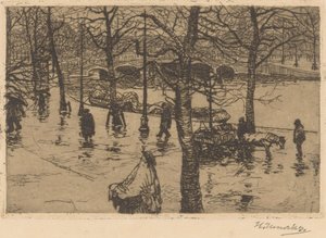 Kanava sateisella säällä tekijältä Hendrik Henrichs (signed by artist)